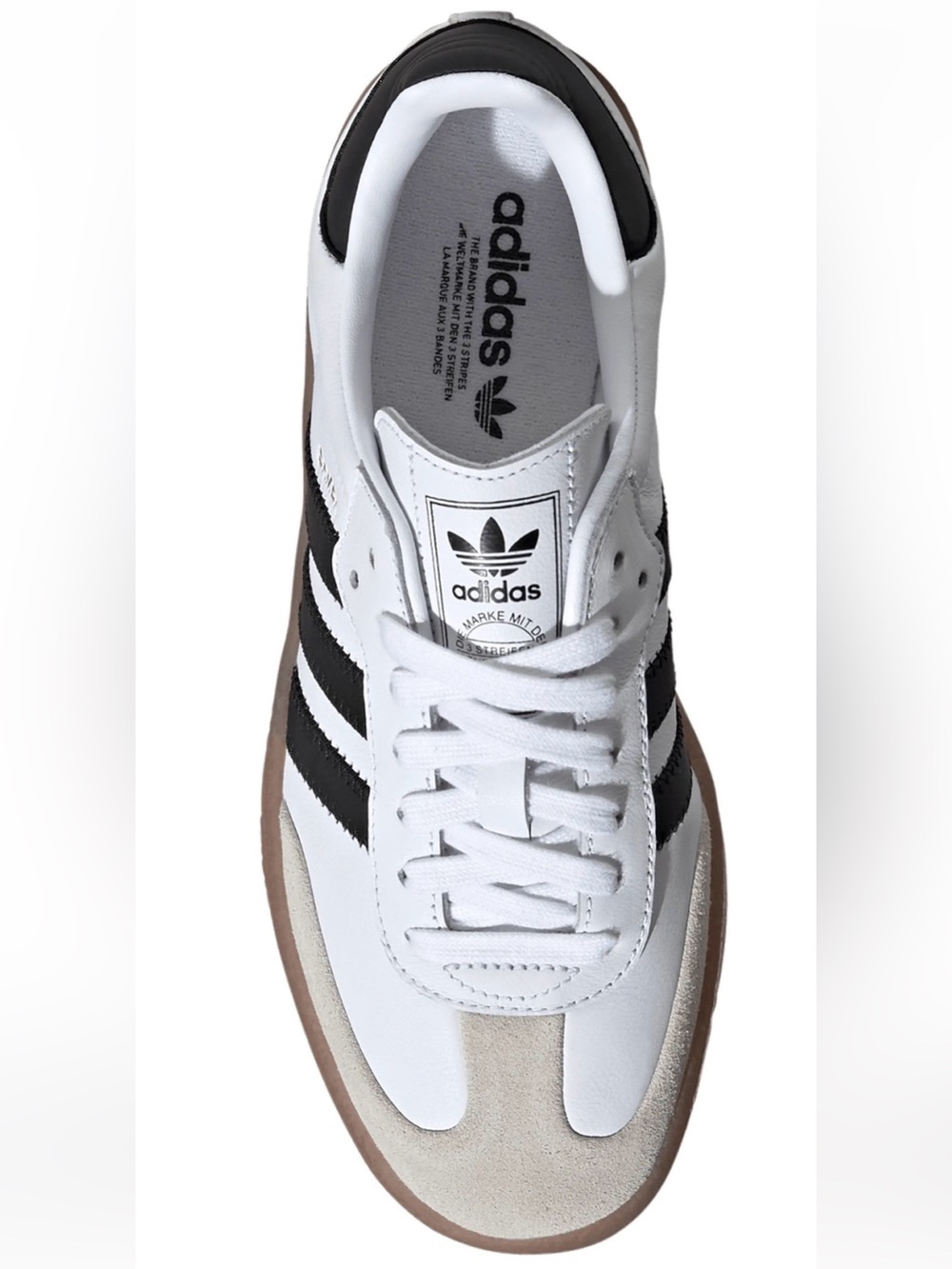 NEW adidas Samba Sneaker in White Core Black Gold Met - Picture 4 of 13